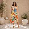 All-Over Print Women's Sleeveless Dress With Pocket|140GSM Slub Cotton