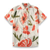 Men’s Abstract Floral Leaf Print Short-Sleeve Shirt