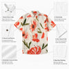 Men’s Abstract Floral Leaf Print Short-Sleeve Shirt
