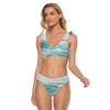 All-Over Print Women's Bikini Swimsuit With Ruffle Cuff Bra