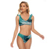 All-Over Print Women's Bikini Swimsuit With Ruffle Cuff Bra