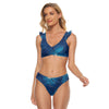 All-Over Print Women's Bikini Swimsuit With Ruffle Cuff Bra