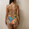 All-Over Print Women's Sexy Tie One-Piece Swimsuit