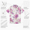 Men's Watercolor Orchid Floral Slub Cotton Short Sleeve Shirt