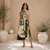 All-Over Print Women's Sleeveless Dress With Pocket|140GSM Slub Cotton