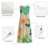 All-Over Print Women's Sleeveless Dress With Pocket|140GSM Slub Cotton