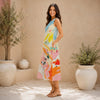All-Over Print Women's Sleeveless Dress With Pocket|140GSM Slub Cotton