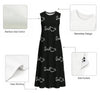 Black Sleeveless A-Line Midi Dress