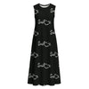 Black Sleeveless A-Line Midi Dress