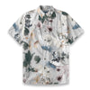 Men’s Watercolor Floral Print Short-Sleeve Shirt  SEO Title