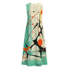 All-Over Print Women's Sleeveless Dress With Pocket|140GSM Slub Cotton