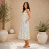 Women’s Floral Print Sleeveless Midi Dress