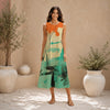 All-Over Print Women's Sleeveless Dress With Pocket|140GSM Slub Cotton