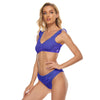 All-Over Print Women's Bikini Swimsuit With Ruffle Cuff Bra