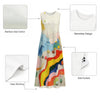 All-Over Print Women's Sleeveless Dress With Pocket|140GSM Slub Cotton