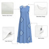 Blue Diamond Print Midi Dress