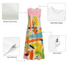 All-Over Print Women's Sleeveless Dress With Pocket|140GSM Slub Cotton