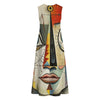 All-Over Print Women's Sleeveless Dress With Pocket|140GSM Slub Cotton