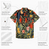 Men's Midnight Tropical Floral Slub Cotton Short Sleeve Shirt