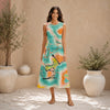 All-Over Print Women's Sleeveless Dress With Pocket|140GSM Slub Cotton