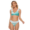All-Over Print Women's Bikini Swimsuit With Ruffle Cuff Bra
