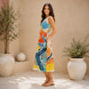 All-Over Print Women's Sleeveless Dress With Pocket|140GSM Slub Cotton