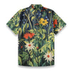 Men's Wild Garden Floral Slub Cotton Short Sleeve Casual Shirt