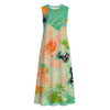 All-Over Print Women's Sleeveless Dress With Pocket|140GSM Slub Cotton