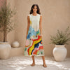 All-Over Print Women's Sleeveless Dress With Pocket|140GSM Slub Cotton