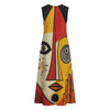 All-Over Print Women's Sleeveless Dress With Pocket|140GSM Slub Cotton