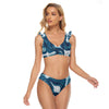 All-Over Print Women's Bikini Swimsuit With Ruffle Cuff Bra