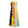 All-Over Print Women's Sleeveless Dress With Pocket|140GSM Slub Cotton