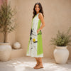 All-Over Print Women's Sleeveless Dress With Pocket|140GSM Slub Cotton