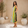 All-Over Print Women's Sleeveless Dress With Pocket|140GSM Slub Cotton
