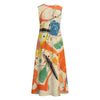 All-Over Print Women's Sleeveless Dress With Pocket|140GSM Slub Cotton
