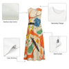 All-Over Print Women's Sleeveless Dress With Pocket|140GSM Slub Cotton