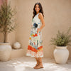 All-Over Print Women's Sleeveless Dress With Pocket|140GSM Slub Cotton