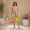 All-Over Print Women's Sleeveless Dress With Pocket|140GSM Slub Cotton