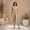 All-Over Print Women's Sleeveless Dress With Pocket|140GSM Slub Cotton