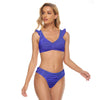 All-Over Print Women's Bikini Swimsuit With Ruffle Cuff Bra