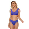 All-Over Print Women's Bikini Swimsuit With Ruffle Cuff Bra
