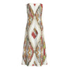 Women’s Abstract Ikat Print Sleeveless Midi Dress