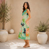 All-Over Print Women's Sleeveless Dress With Pocket|140GSM Slub Cotton