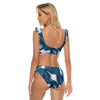 All-Over Print Women's Bikini Swimsuit With Ruffle Cuff Bra