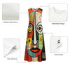 All-Over Print Women's Sleeveless Dress With Pocket|140GSM Slub Cotton