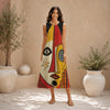 All-Over Print Women's Sleeveless Dress With Pocket|140GSM Slub Cotton
